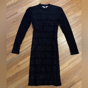 Alice + Olivia Black Long Sleeve Dress